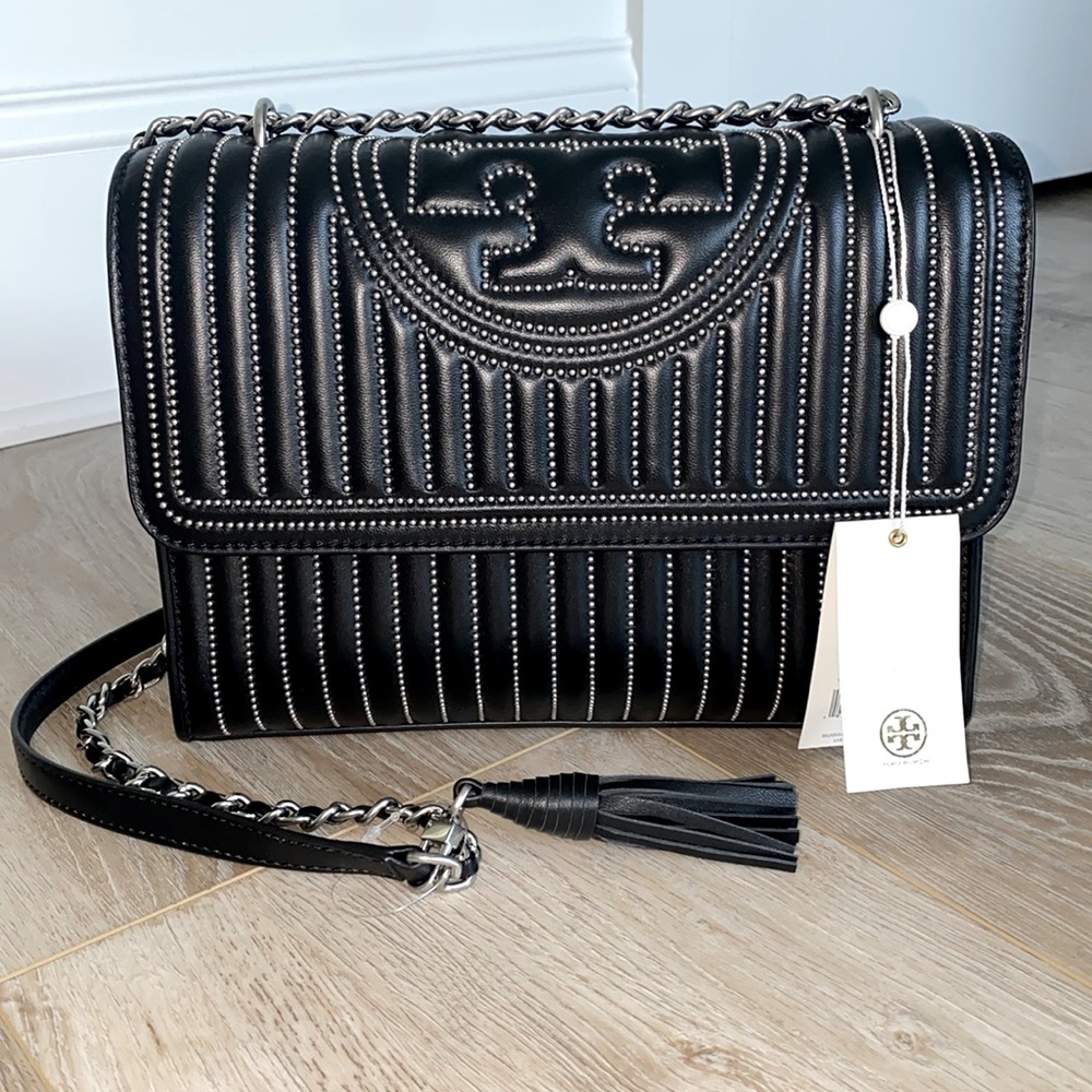 NWT Tory Burch Fleming Mini Stud Convertible Shoulder Bag